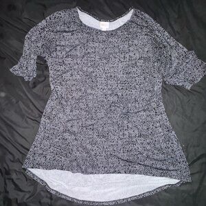 Lularoe Irma Black and White Top